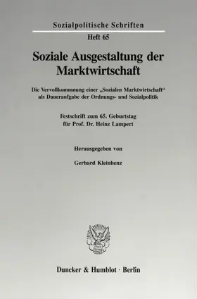 Soziale Ausgestaltung der Marktwirtschaft.