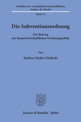 Die Subventionsordnung.