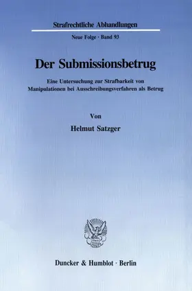 Der Submissionsbetrug.