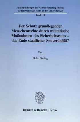 Der Schutz grundlegender Menschenrechte durch militärische Maßnahmen des Sicherheitsrates