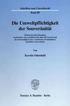 Die Umweltpflichtigkeit der Souveränität
