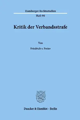 Kritik der Verbandsstrafe.