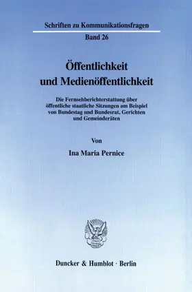 Öffentlichkeit und Medienöffentlichkeit.