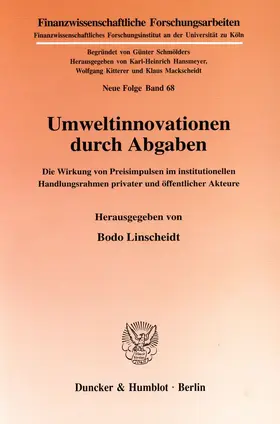 Umweltinnovationen durch Abgaben.