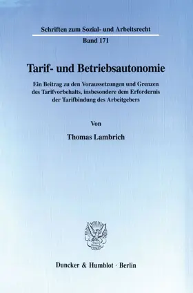 Tarif- und Betriebsautonomie.