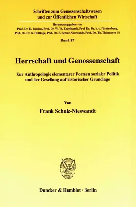 Herrschaft und Genossenschaft.