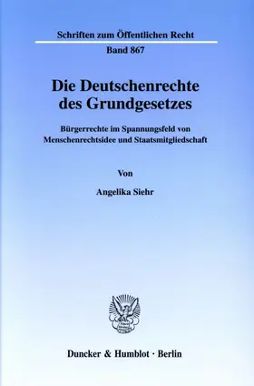 Die Deutschenrechte des Grundgesetzes.