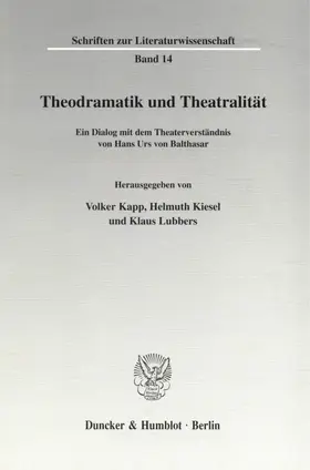 Theodramatik und Theatralität.