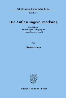 Die Auflassungsvormerkung.