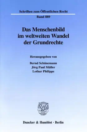 Das Menschenbild im weltweiten Wandel der Grundrechte.