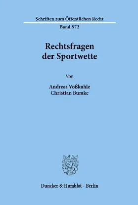 Rechtsfragen der Sportwette.