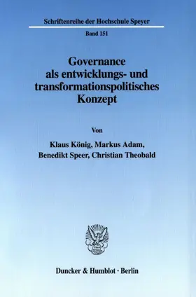 Governance als entwicklungs- und transformationspolitisches Konzept.