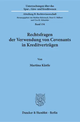 Rechtsfragen der Verwendung von Covenants in Kreditverträgen.