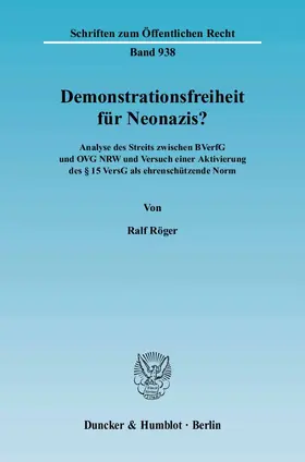 Demonstrationsfreiheit für Neonazis?