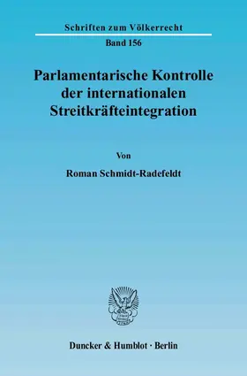 Parlamentarische Kontrolle der internationalen Streitkräfteintegration