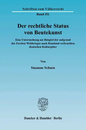 Der rechtliche Status von Beutekunst.