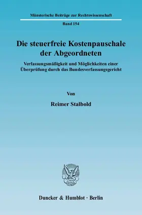 Die steuerfreie Kostenpauschale der Abgeordneten