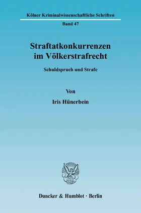 Straftatkonkurrenzen im Völkerstrafrecht.