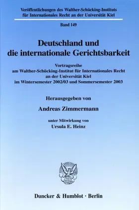 Deutschland und die internationale Gerichtsbarkeit.
