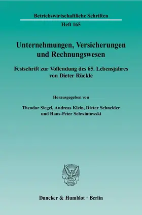 Unternehmungen, Versicherungen und Rechnungswesen