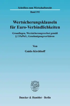 Wertsicherungsklauseln für Euro-Verbindlichkeiten