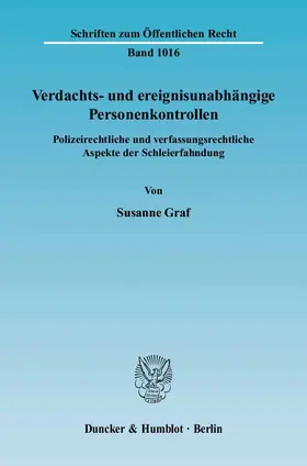 Verdachts- und ereignisunabhängige Personenkontrollen