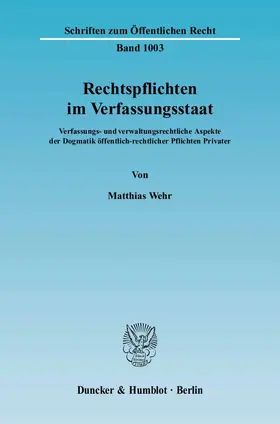Rechtspflichten im Verfassungsstaat