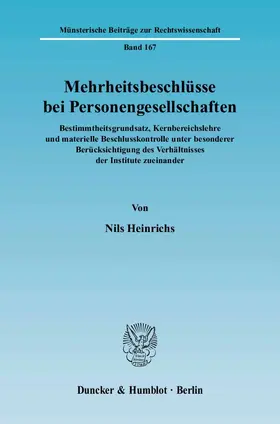 Mehrheitsbeschlüsse bei Personengesellschaften