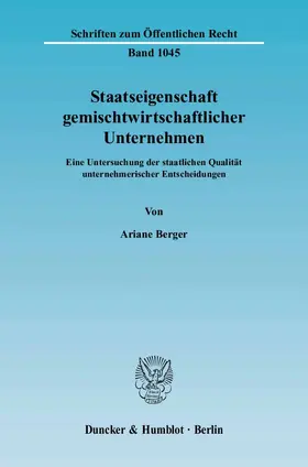 Staatseigenschaft gemischtwirtschaftlicher Unternehmen