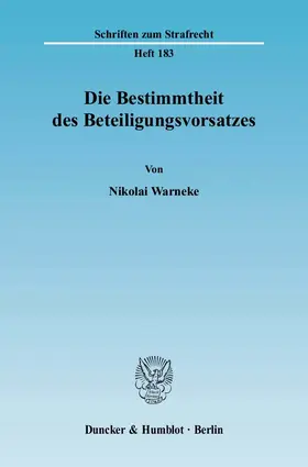 Die Bestimmtheit des Beteiligungsvorsatzes