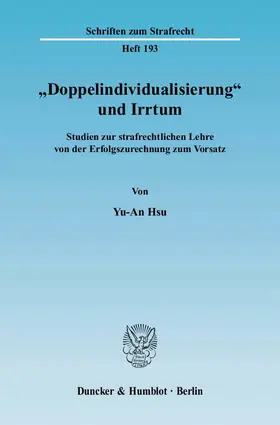 "Doppelindividualisierung" und Irrtum.