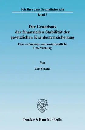 Der Grundsatz der finanziellen Stabilität der gesetzlichen Krankenversicherung.