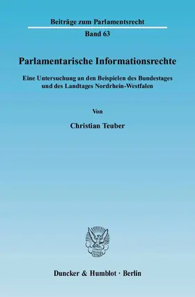 Parlamentarische Informationsrechte.