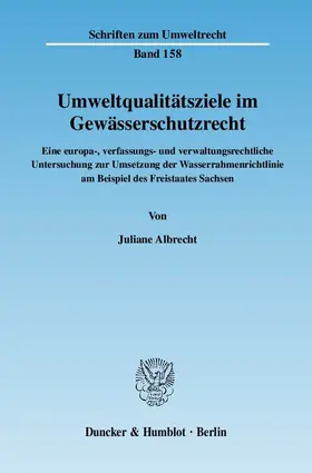 Umweltqualitätsziele im Gewässerschutzrecht