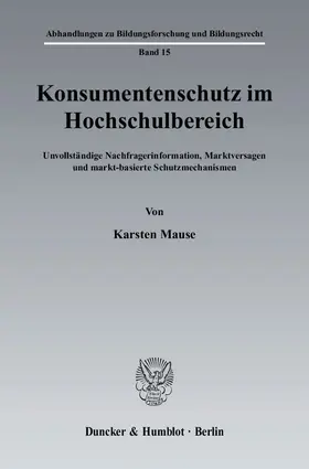 Konsumentenschutz im Hochschulbereich.