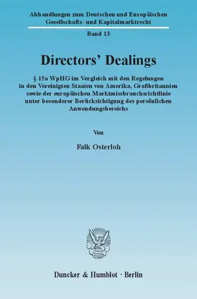 Directors' Dealings