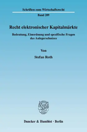 Recht elektronischer Kapitalmärkte