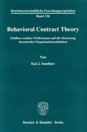 Behavioral Contract Theory