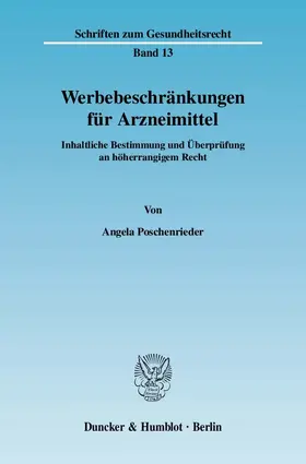 Werbebeschränkungen für Arzneimittel.