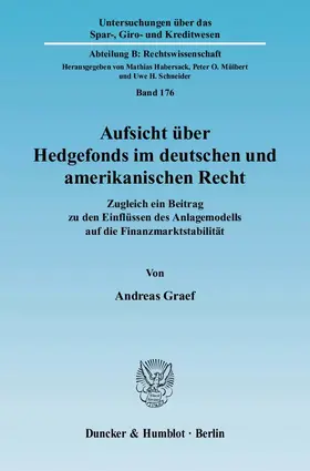 Aufsicht über Hedgefonds im deutschen und amerikanischen Recht