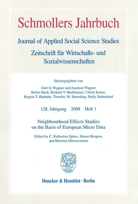 Neighbourhood Effects Studies on the Basis of European Micro Data