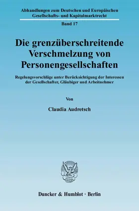 Die grenzüberschreitende Verschmelzung von Personengesellschaften