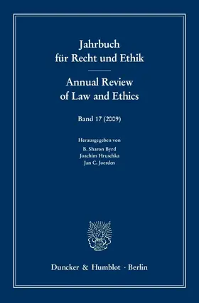 Jahrbuch für Recht und Ethik / Annual Review of Law and Ethics 17