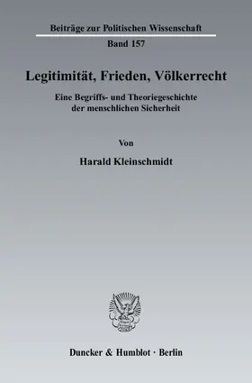 Legitimität, Frieden, Völkerrecht