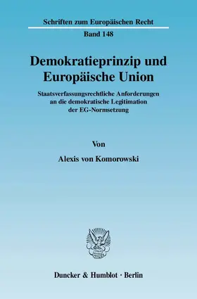 Demokratieprinzip und Europäische Union