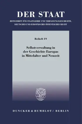 Selbstverwaltung in der Geschichte Europas in Mittelalter und Neuzeit