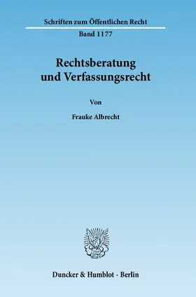Rechtsberatung und Verfassungsrecht