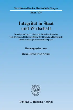 Integrität in Staat und Wirtschaft