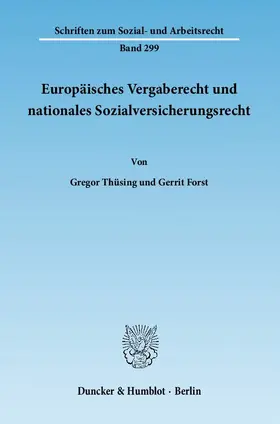 Europäisches Vergaberecht und nationales Sozialversicherungsrecht