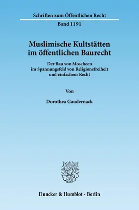Muslimische Kultstätten im öffentlichen Baurecht